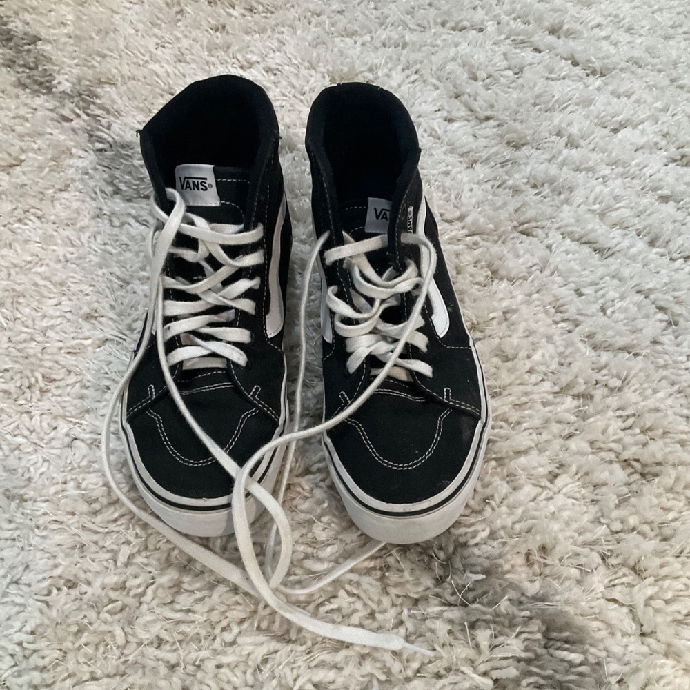 VANS Women’s Filmore High-Top Platform Canvas Black/White Shoes Size 7 - Picture 7 of 8